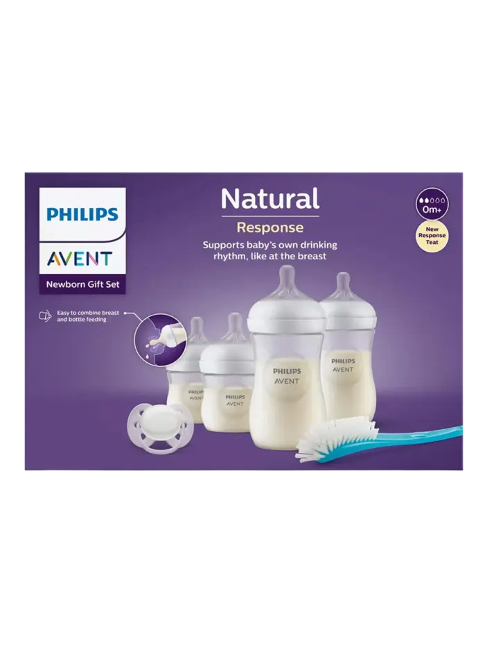 Подарочный набор бутылочек Philips Avent Natural (4 бутылочки + аксессуары)
