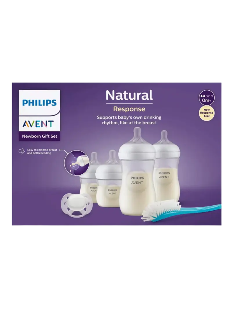 Подарочный набор бутылочек Philips Avent Natural (4 бутылочки + аксессуары)