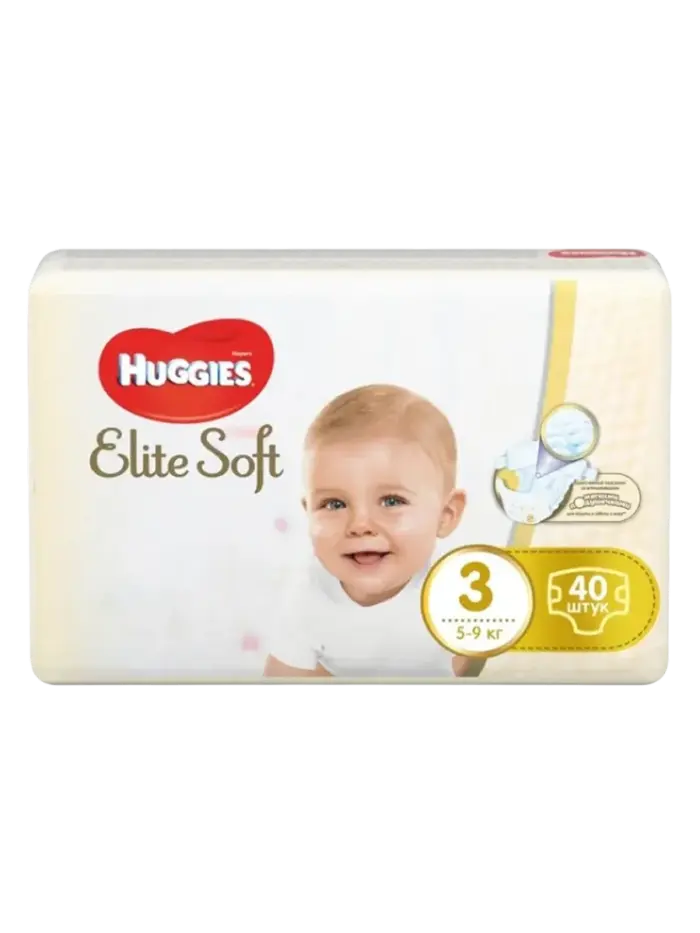 Подгузники детские Huggies Elite Soft размер 3 (5-9 кг)