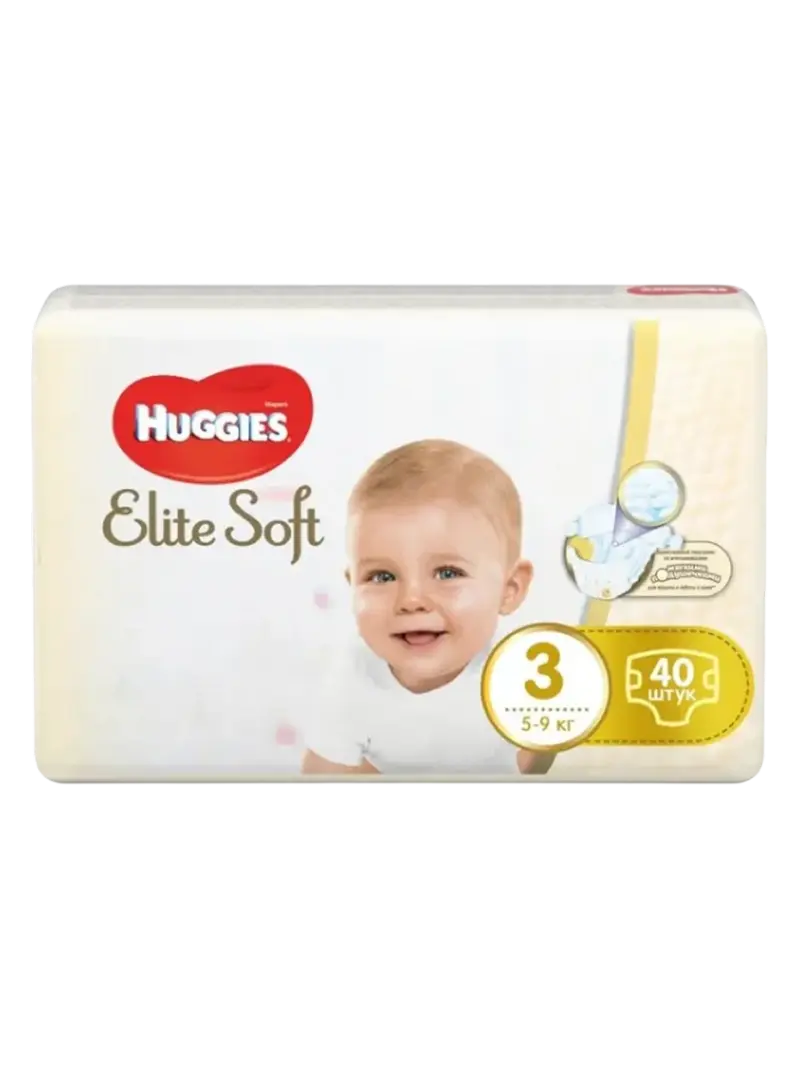 Подгузники детские Huggies Elite Soft размер 3 (5-9 кг)