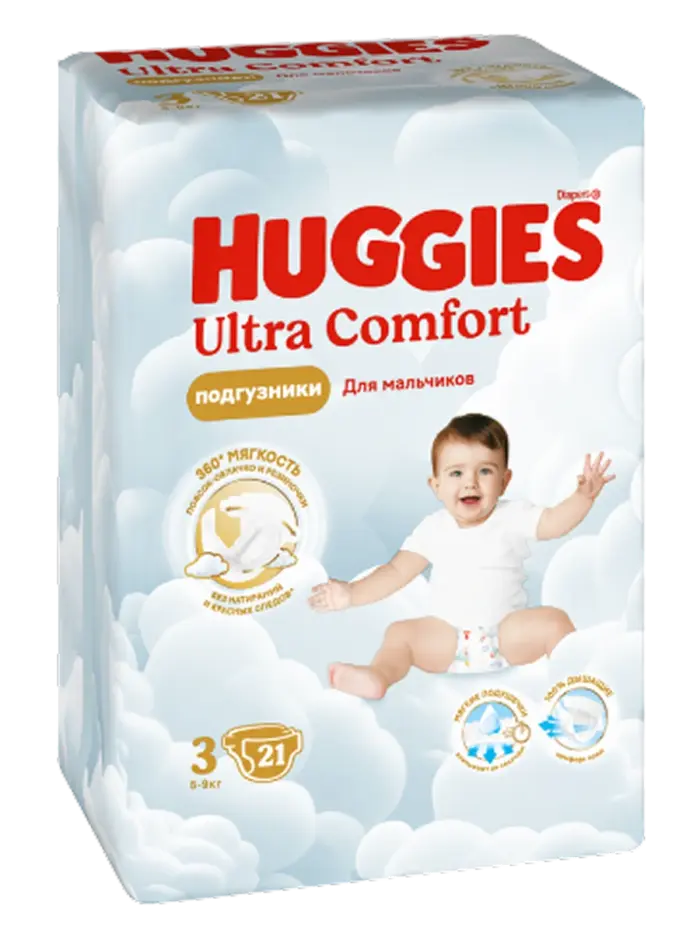Подгузники детские Huggies Ultra Comfort