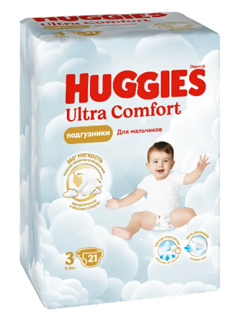 Подгузники детские Huggies Ultra Comfort