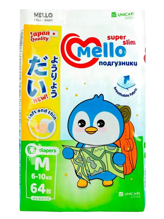 Подгузники детские Mello Super Slim Подгузники детские Mello Super Slim