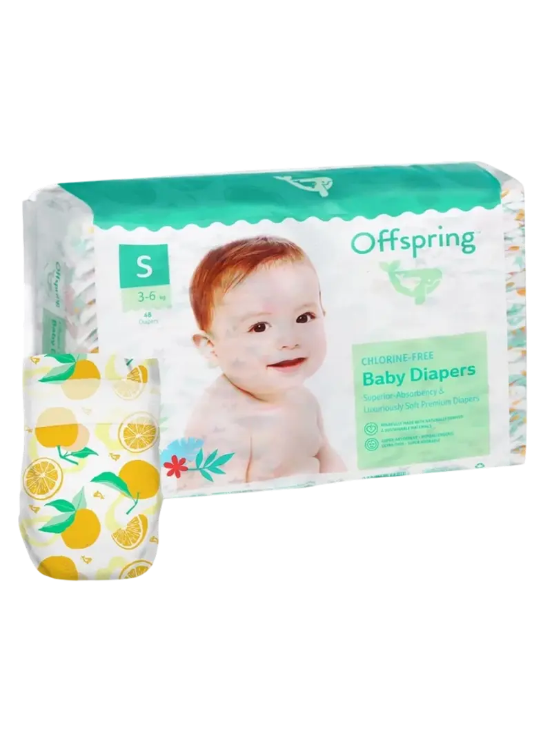 Подгузники детские Offspring Апельсины размер S (3-6 кг)