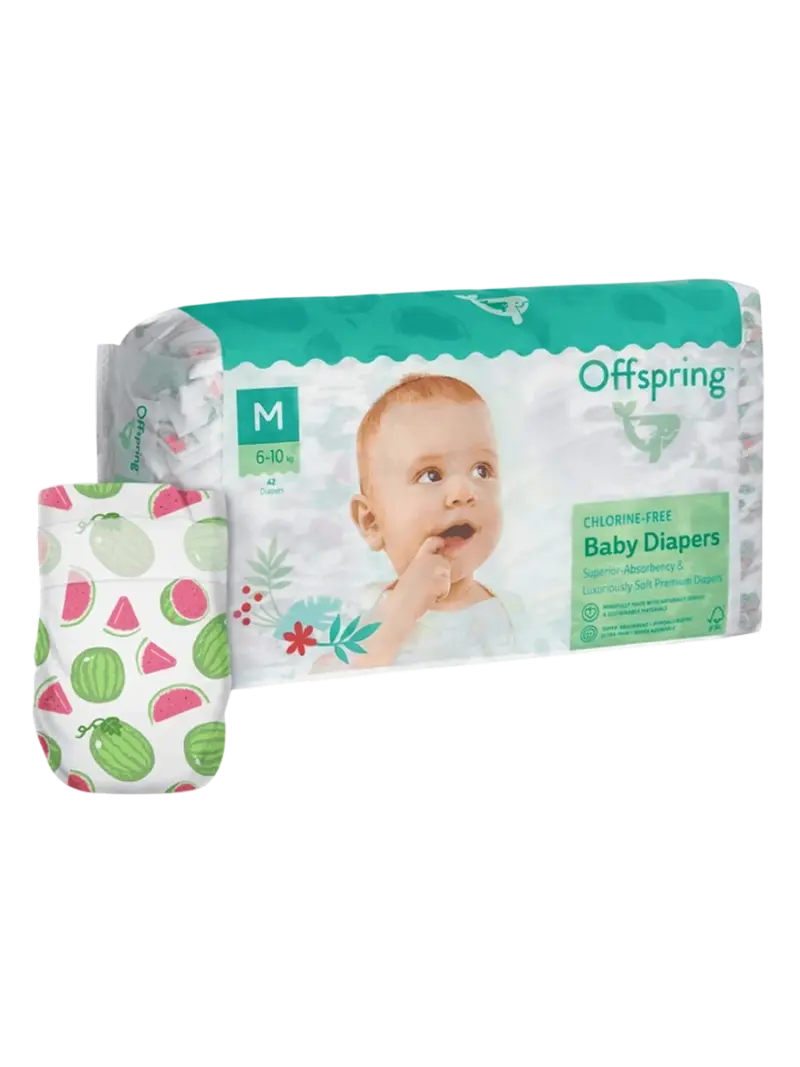 Подгузники детские Offspring Арбузы размер M (6-10 кг)