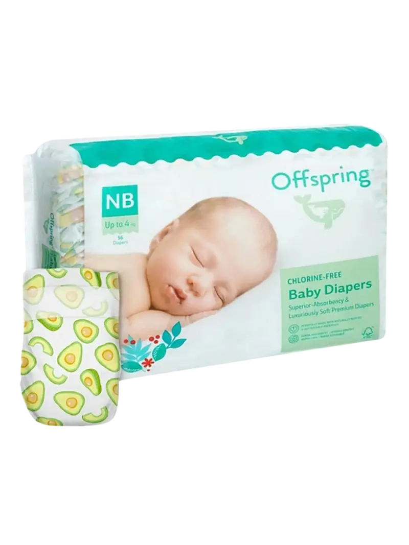 Подгузники для новорожденных Offspring Авокадо размер NB (2-4 кг)