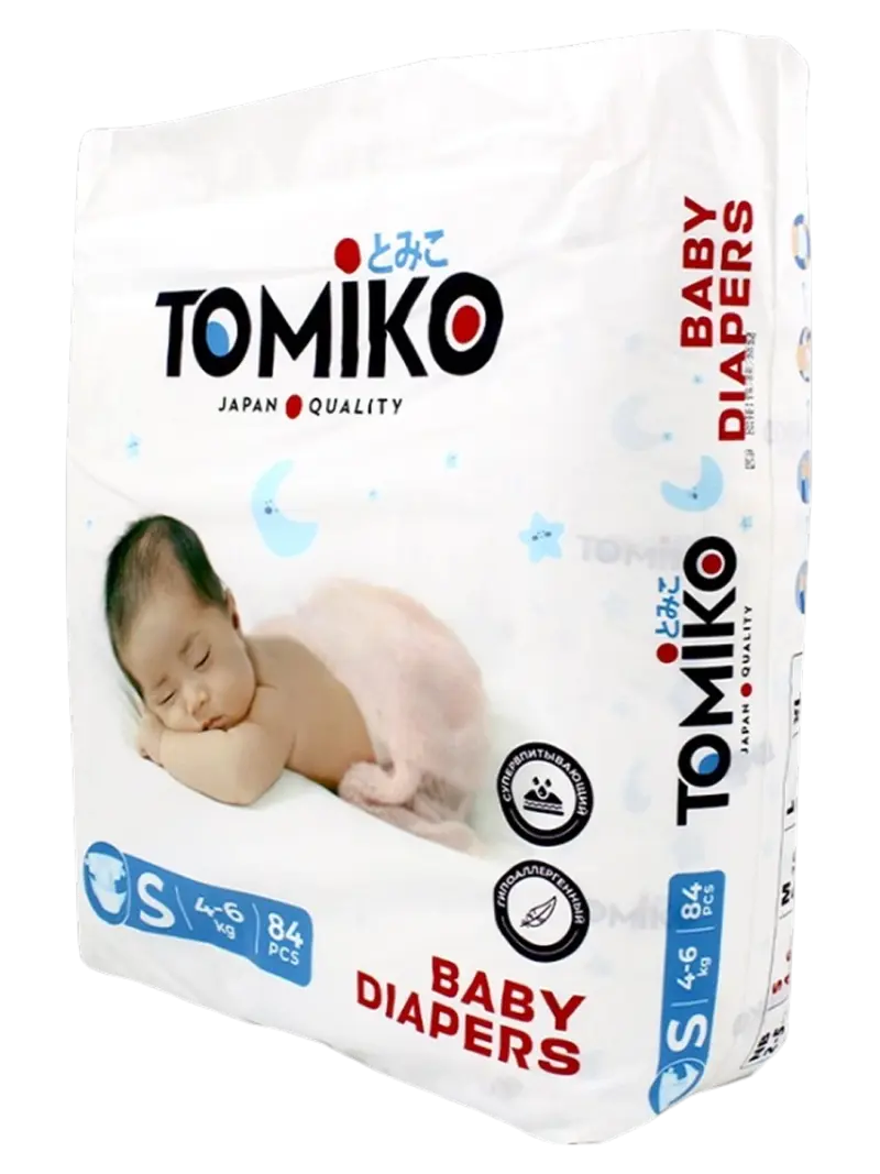 Подгузники детские Tomiko Premium размер 3 (5-10 кг)