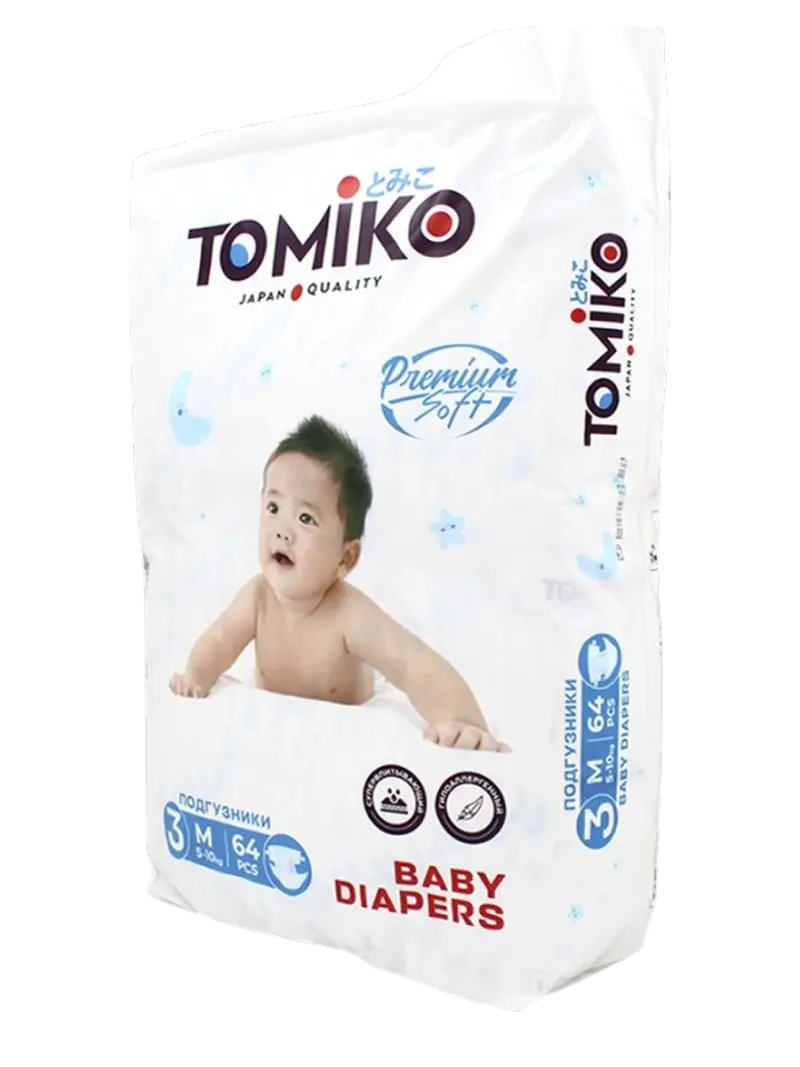Подгузники детские Tomiko Premium размер 4 (9-13 кг)