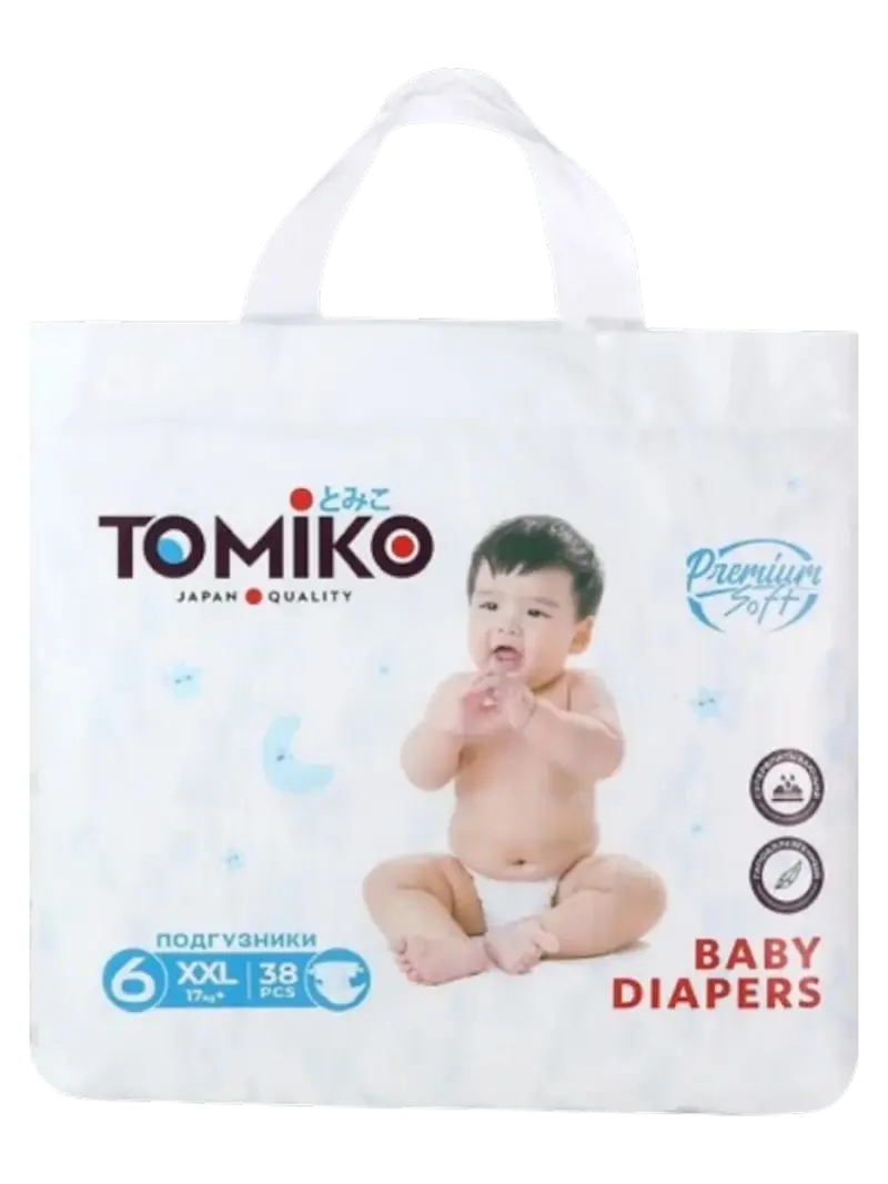 Подгузники для недоношенных и новорожденных Tomiko Premium размер 0 Pre-NB (0-3 кг)