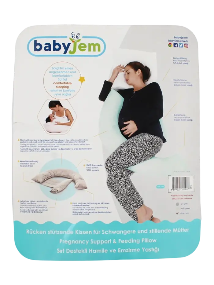 Подушка для беременных и кормящих мам Babyjem белая