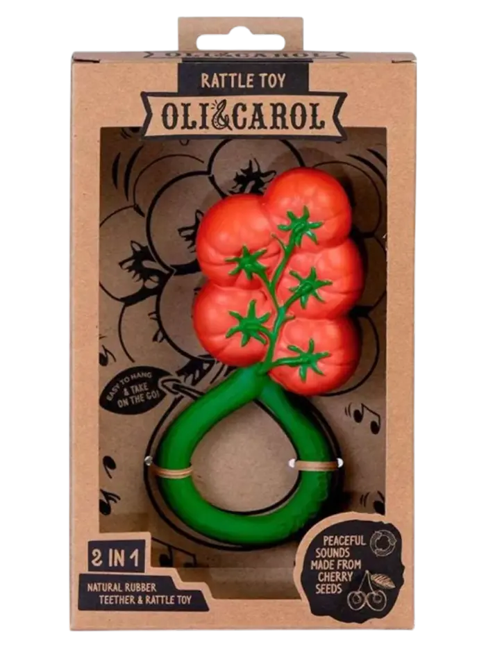 Каучуковая погремушка-прорезыватель Томат Oli&Carol Tomato