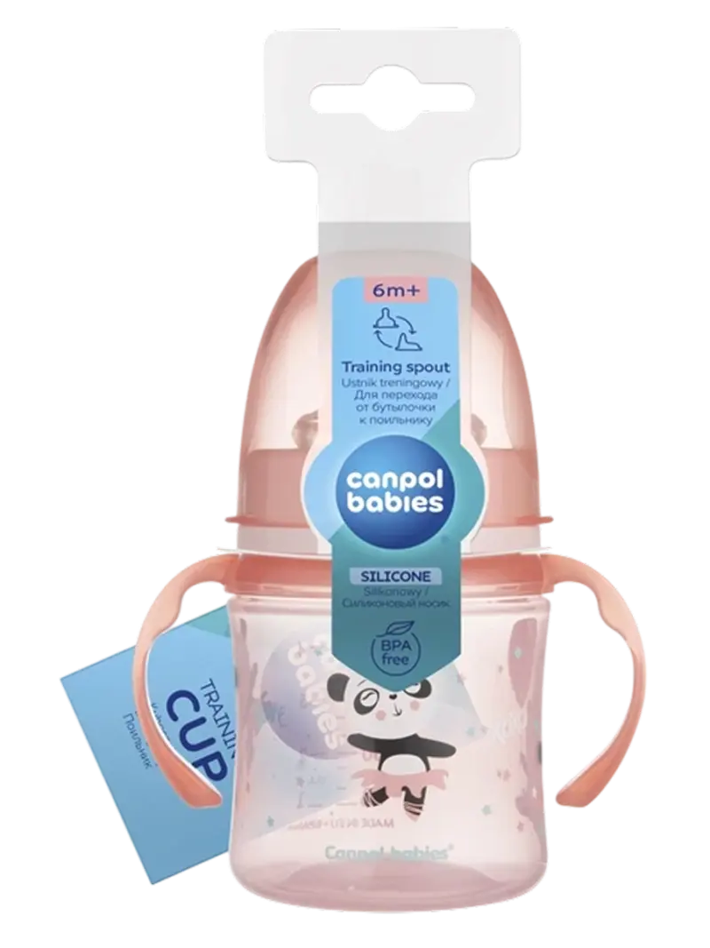 Поильник обучающий Canpol Babies Easy Start Экзотические животные розовый 120мл