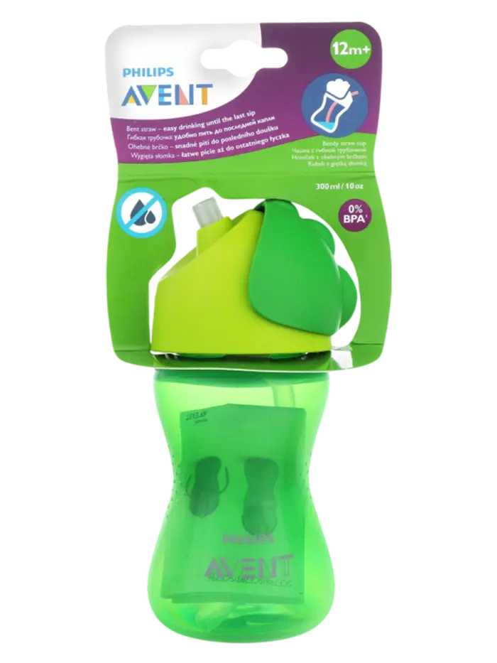 Поильник с трубочкой Philips Avent зеленый 300мл