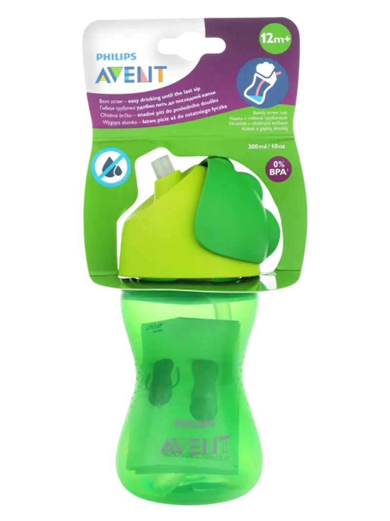 Поильник с трубочкой Philips Avent зеленый 300мл