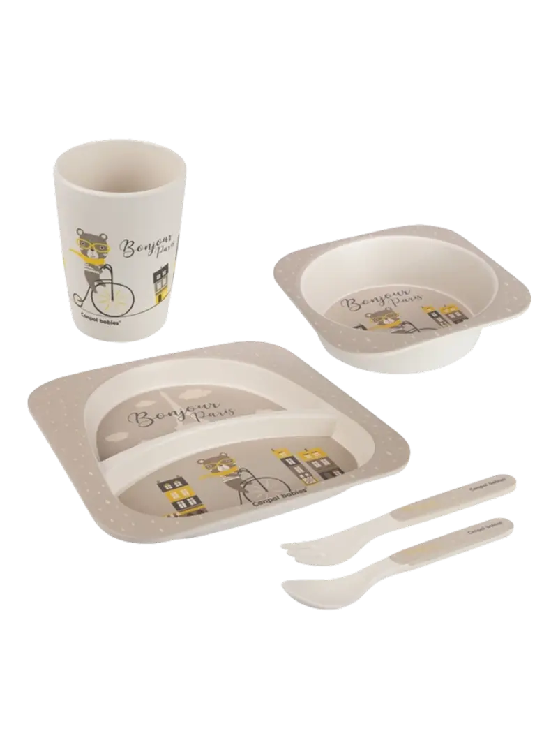 posuda-canpol-bonjour-paris-bezh-1 Набор детской посуды Canpol Babies Bonjour Paris — купить в Ташкенте | BCstore