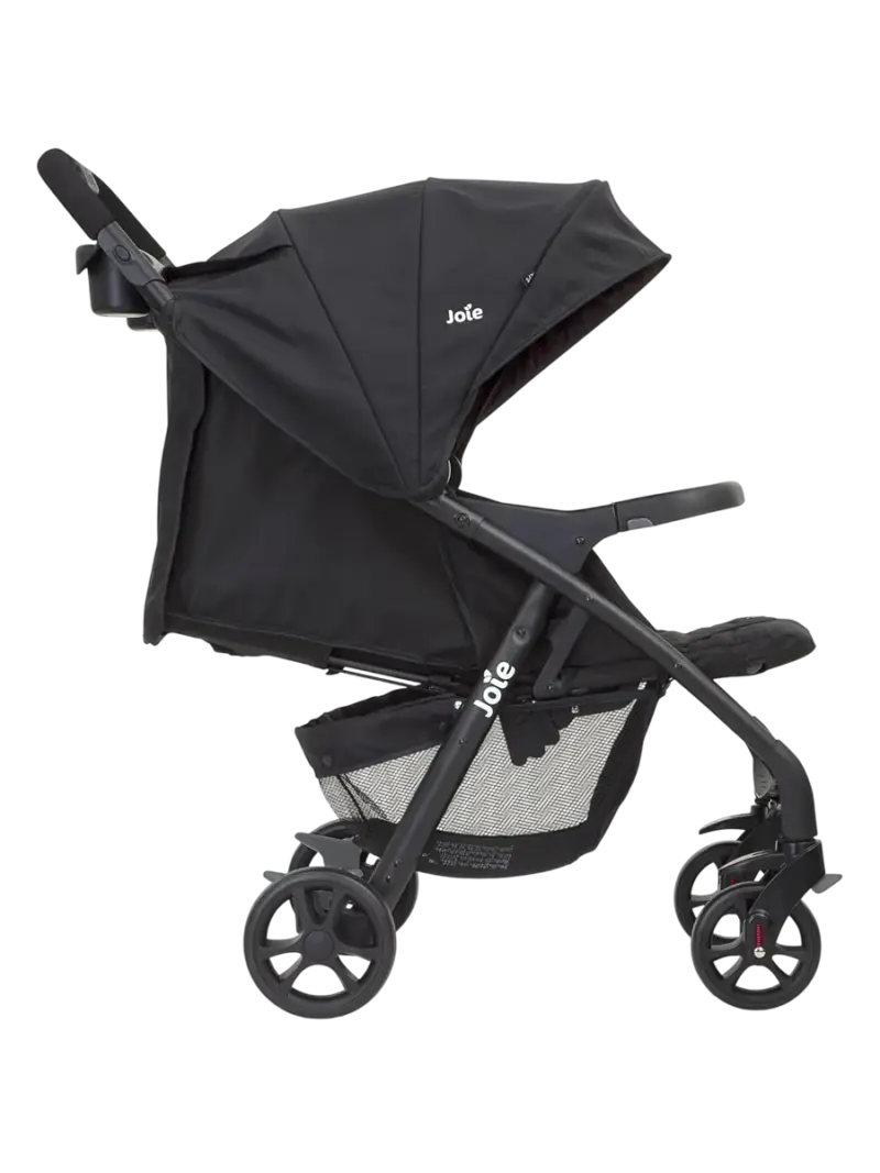 Комфортная прогулочная коляска с подносом-бампером Joie Muze LX Coal