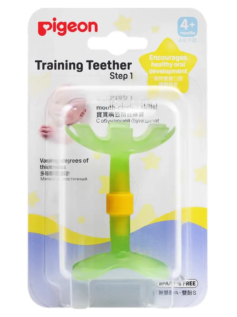 Прорезыватель для зубов тренировочный Pigeon Step 1 Цветок 4+ мес