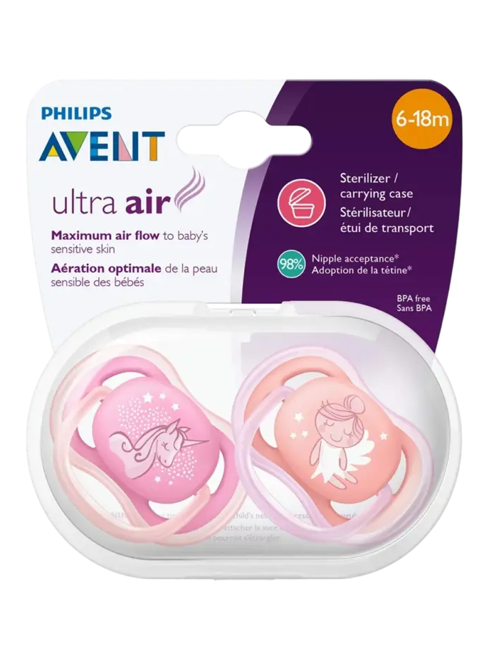 Пустышка ортодонтическая Philips Avent Ultra Air Пустышка ортодонтическая Philips Avent Ultra Air