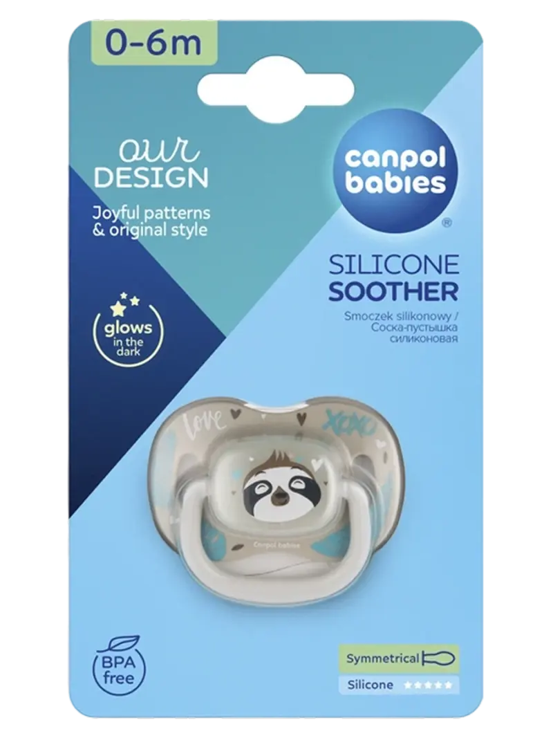 Пустышка силиконовая Canpol Babies Exotic Ленивец