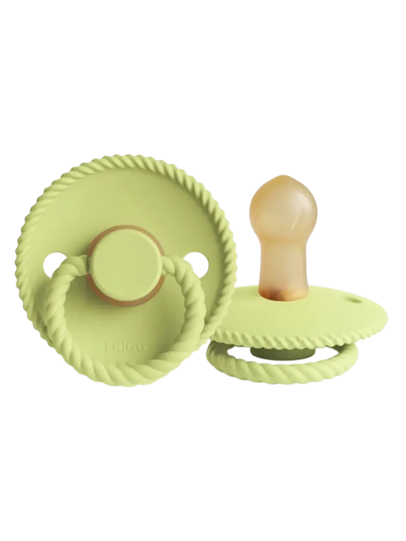 Пустышка латексная frigg rope green tea 06 мес