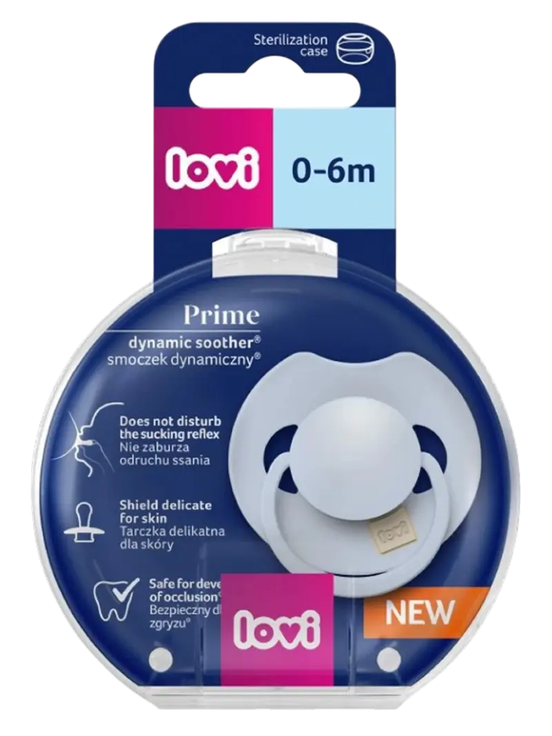 Пустышка силиконовая динамическая LOVI Prime Baby Blue