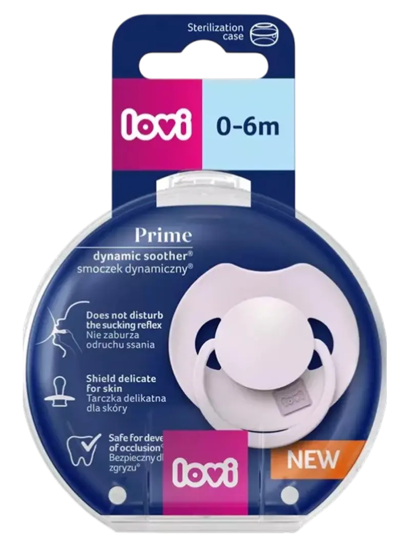 Пустышка силиконовая динамическая LOVI Prime Lilac