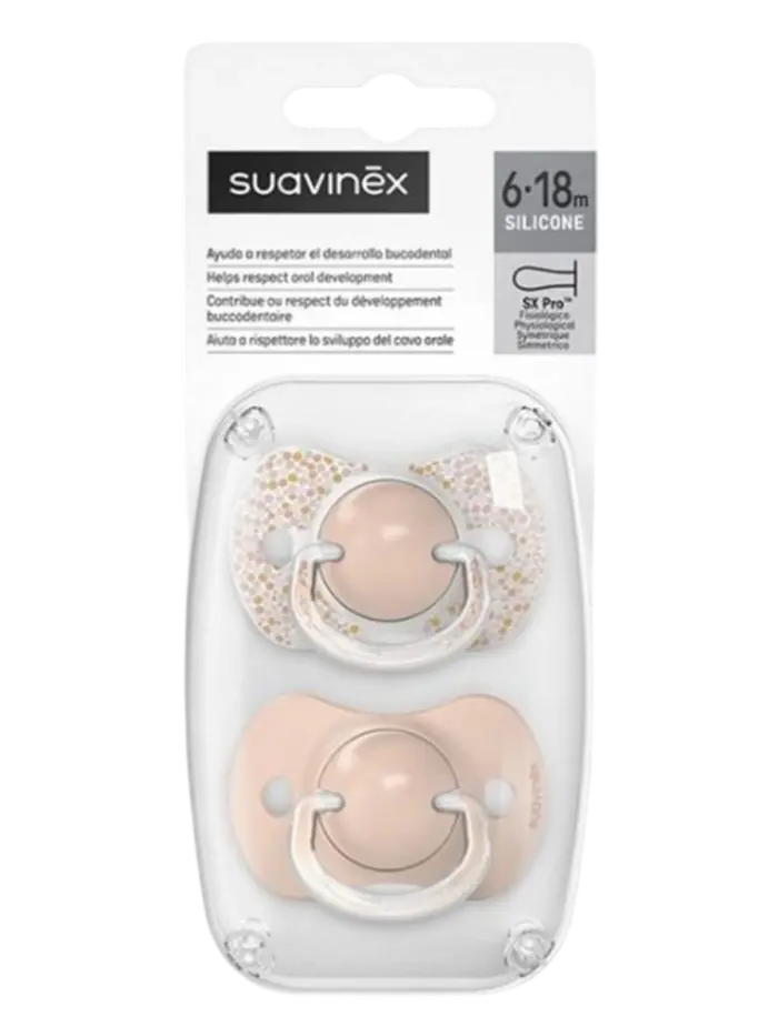 Набор пустышек силиконовых Suavinex Мечты розовый