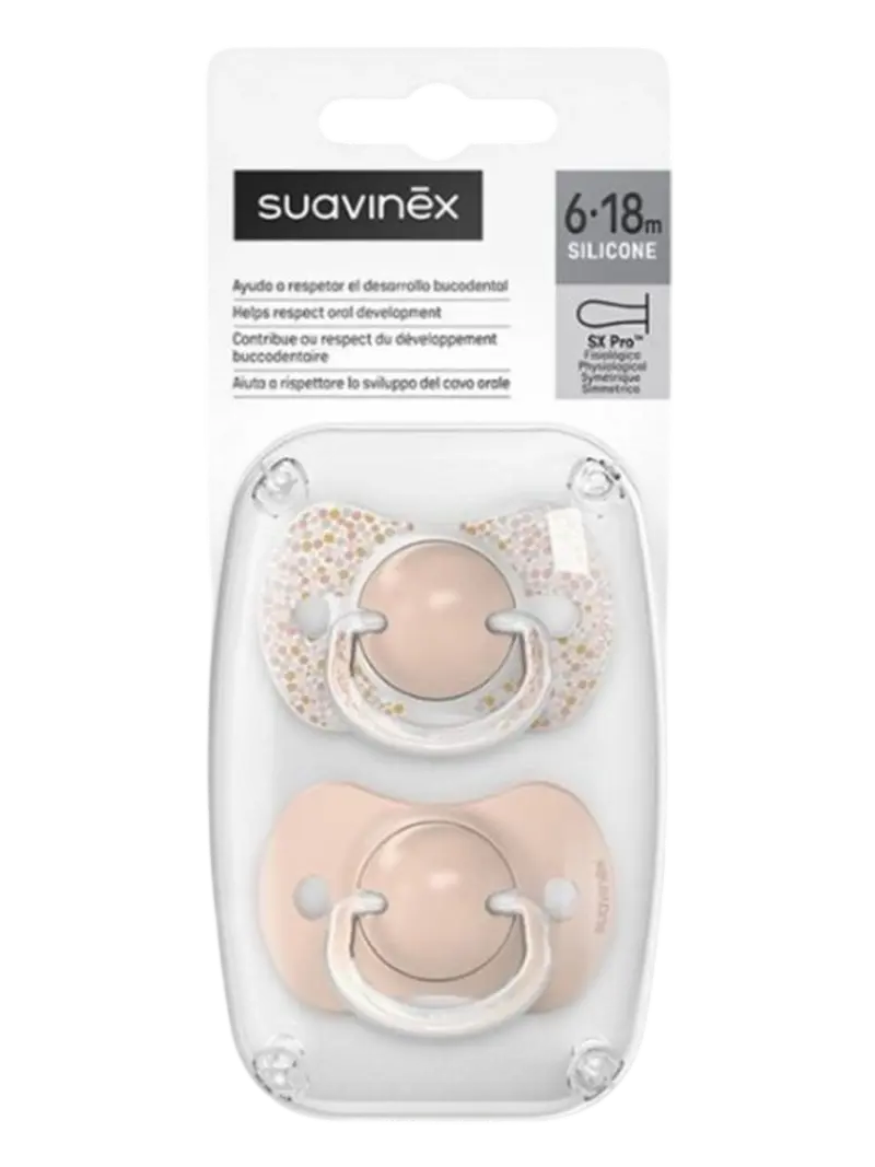 Набор пустышек силиконовых Suavinex Мечты розовый
