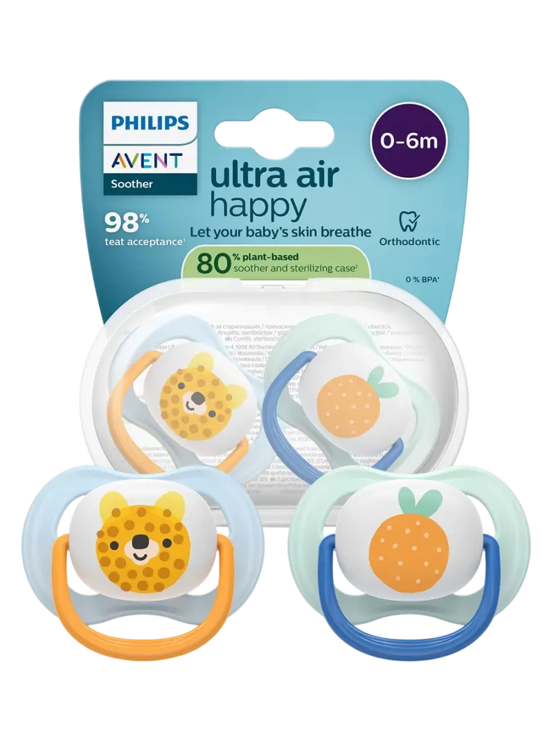 Набор пустышек силиконовых ортодонтических Philips Avent Ultra Air