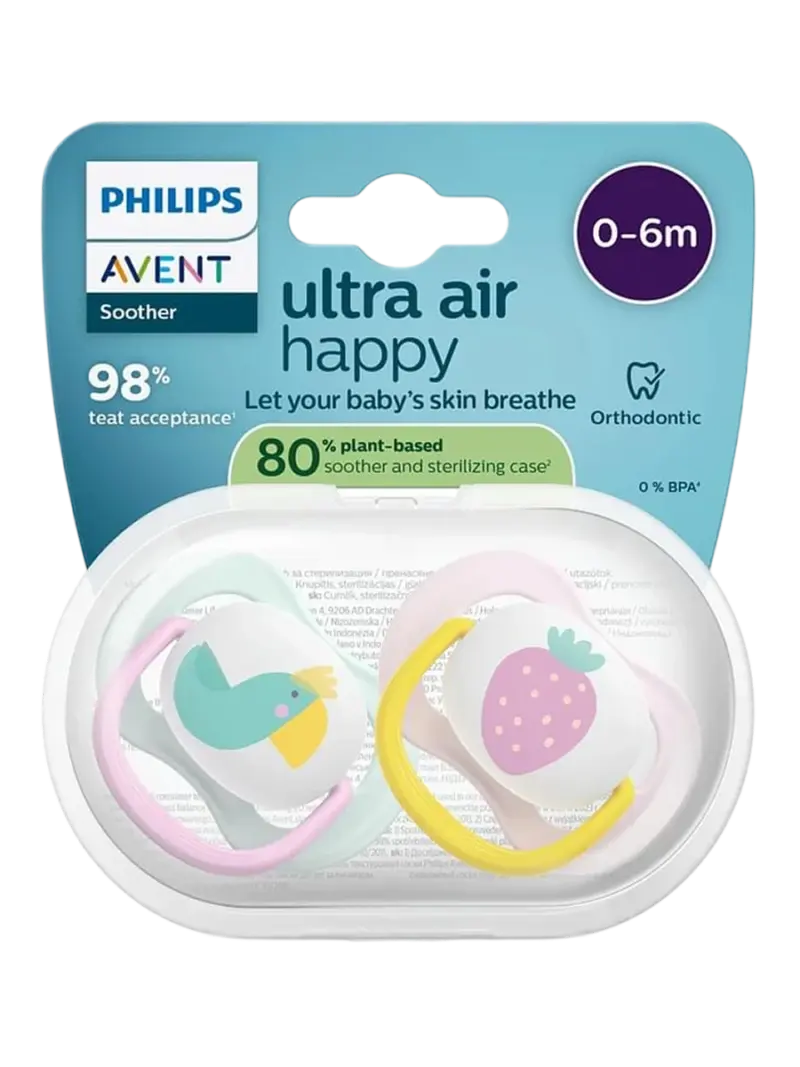 Набор пустышек силиконовых ортодонтических Philips Avent Ultra Air