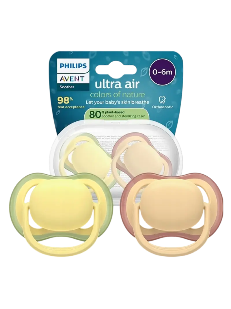 Набор пустышек силиконовых ортодонтических Philips Avent Ultra Air