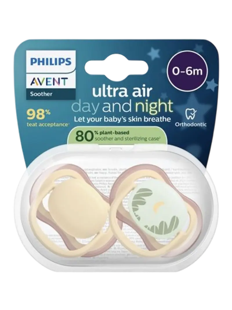 Набор пустышек силиконовых ортодонтических Philips Avent Ultra Air