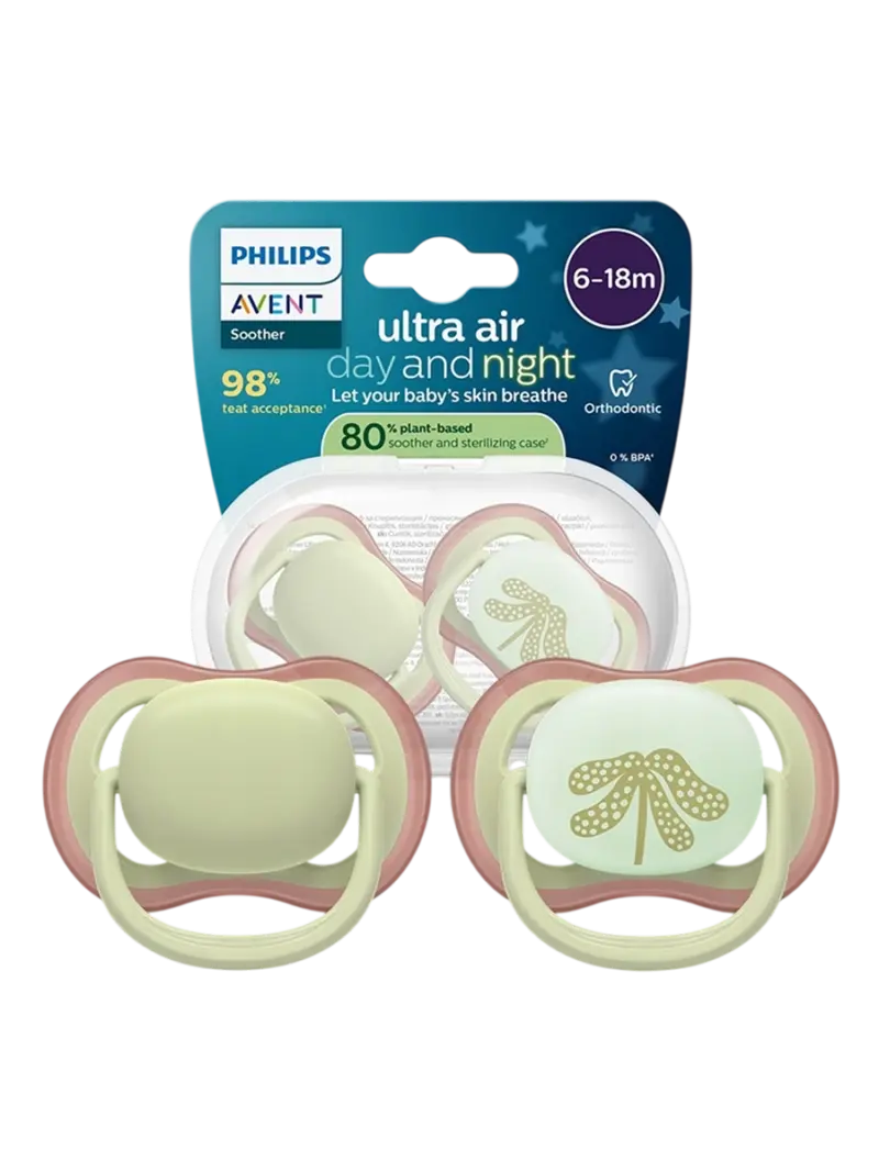 Набор пустышек силиконовых ортодонтических Philips Avent Ultra Air