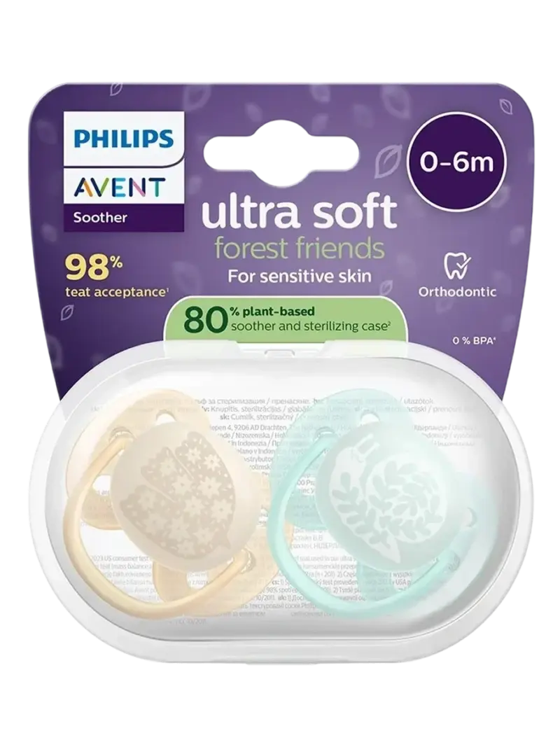Набор пустышек силиконовых ортодонтических Philips Avent Ultra Air