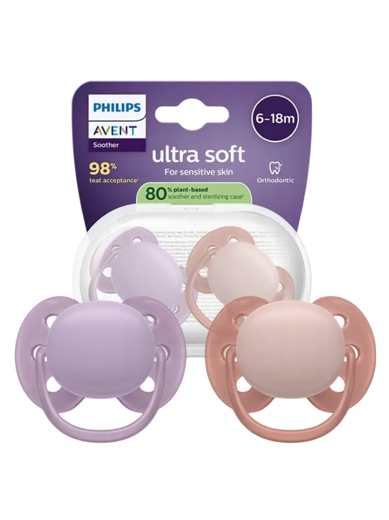 Набор пустышек силиконовых ортодонтических Philips Avent Ultra Air