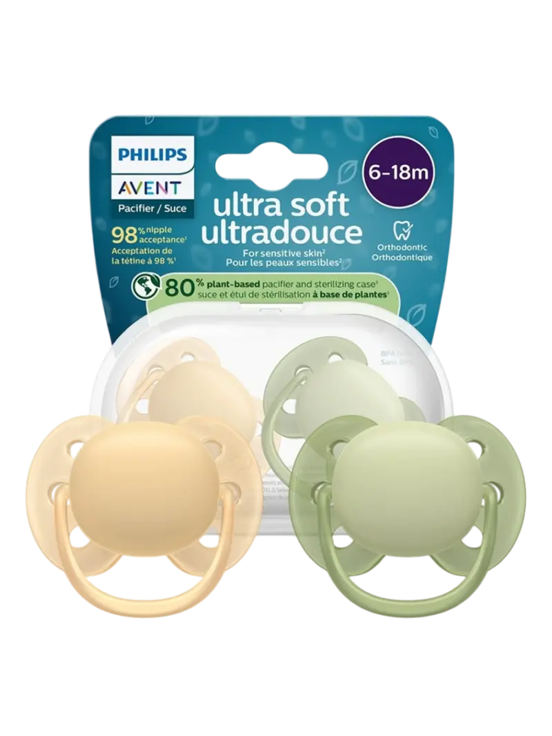 Набор пустышек силиконовых ортодонтических Philips Avent Ultra Air