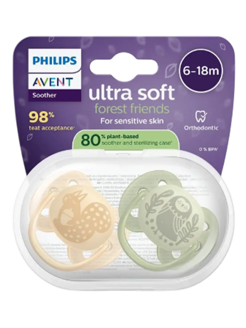Набор пустышек силиконовых ортодонтических Philips Avent Ultra Air