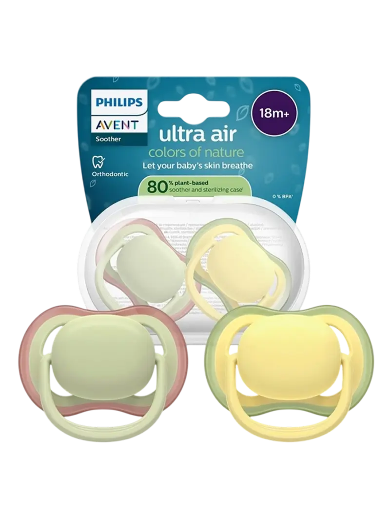 Набор пустышек силиконовых ортодонтических Philips Avent Ultra Soft