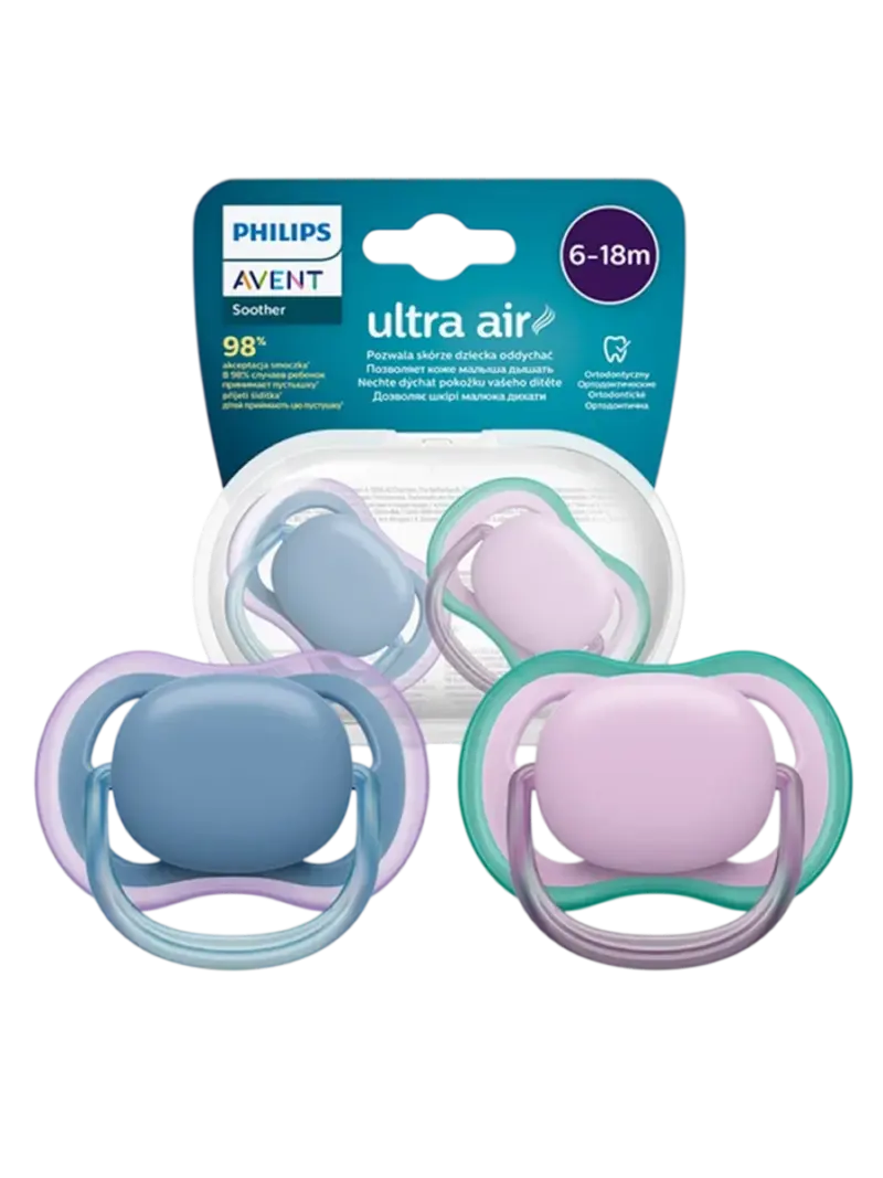 Набор пустышек силиконовых ортодонтических Philips Avent Ultra Air