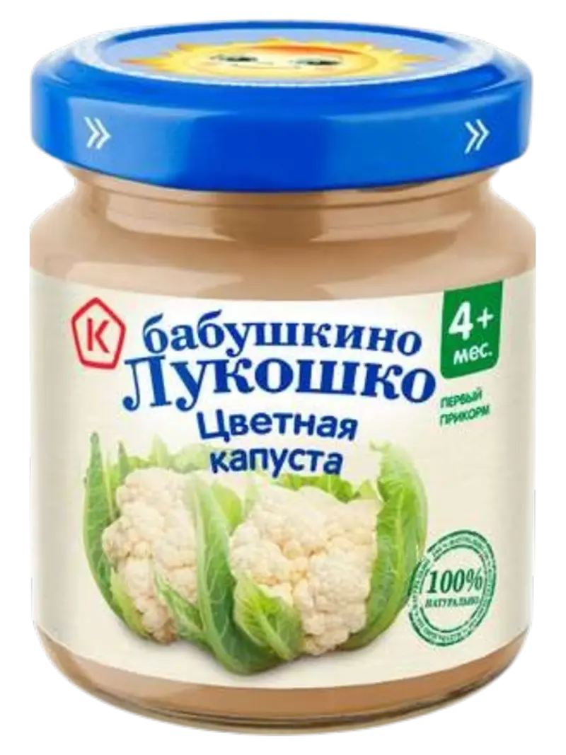 Пюре детское Бабушкино Лукошко цветная капуста 4+ мес