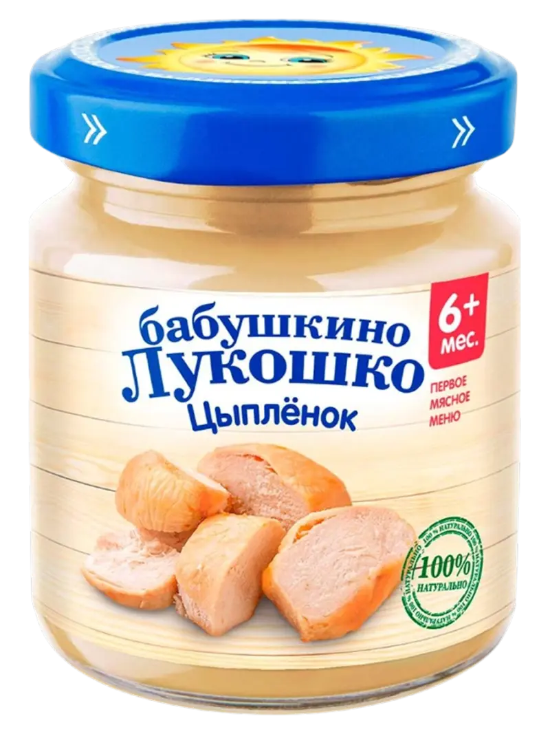 Пюре детское Бабушкино Лукошко цыпленок 6+ мес