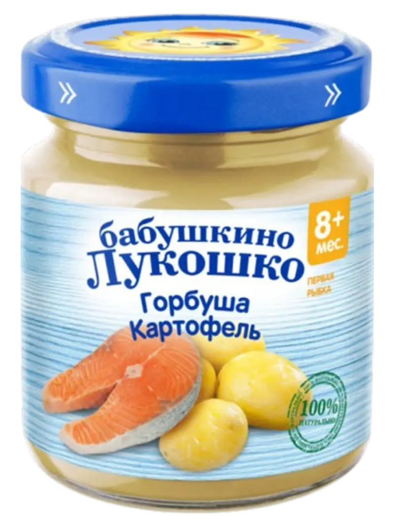 Пюре детское Бабушкино Лукошко горбуша-картофель 8+ мес