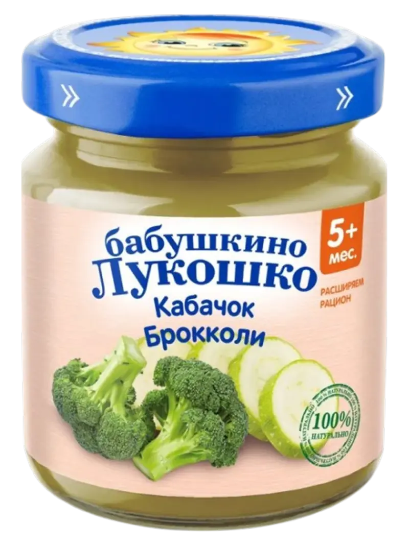 Пюре детское Бабушкино Лукошко кабачок-брокколи 5+ мес