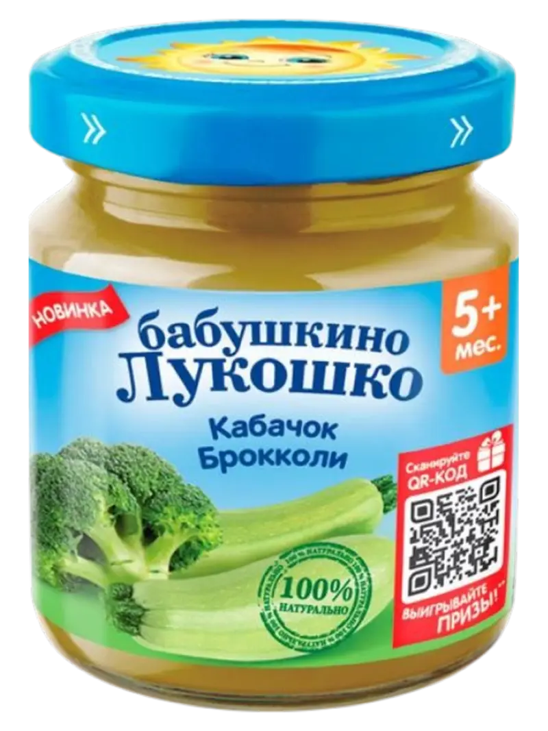 Пюре детское Бабушкино Лукошко кабачок-цветная капуста 5+ мес