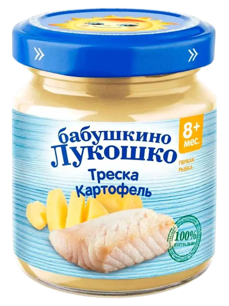 Пюре детское Бабушкино Лукошко картофель с треской 8+ мес