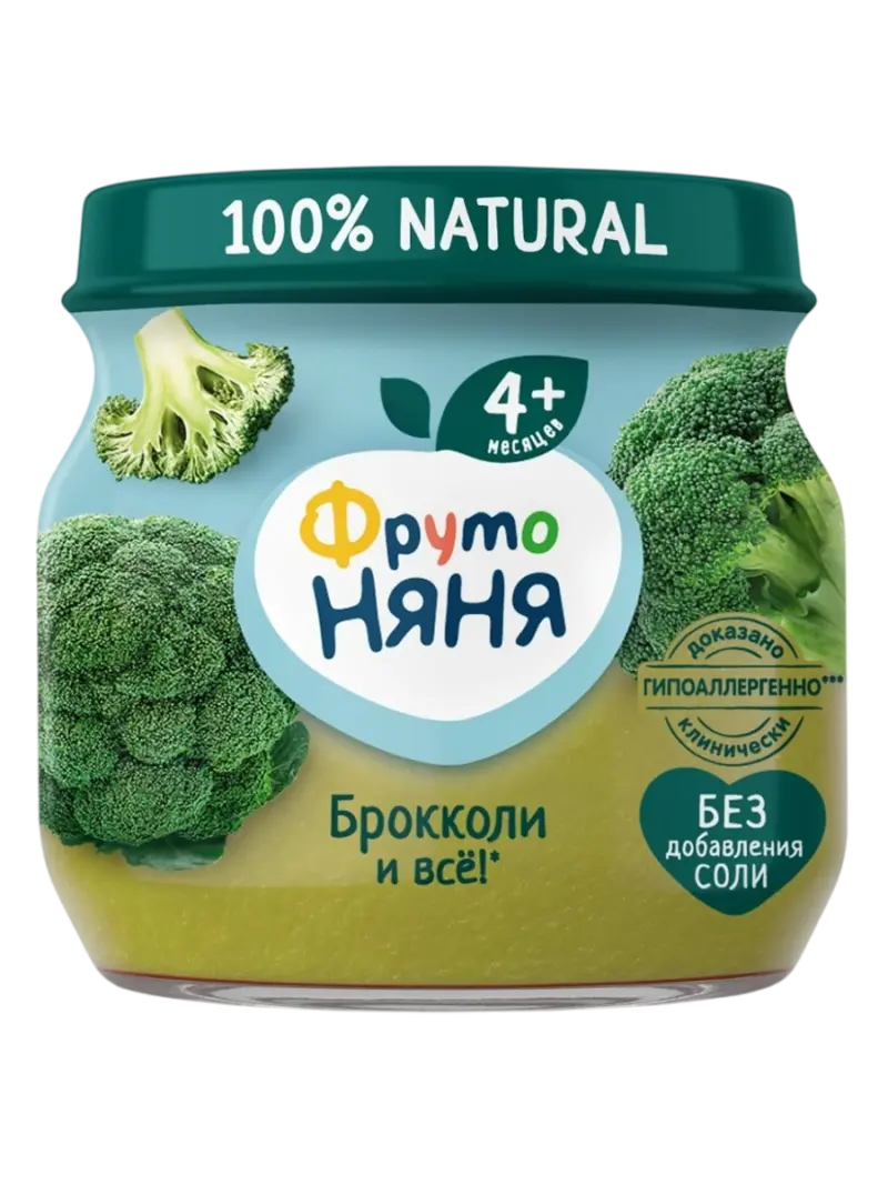Пюре детское ФрутоНяня брокколи 4+ мес
