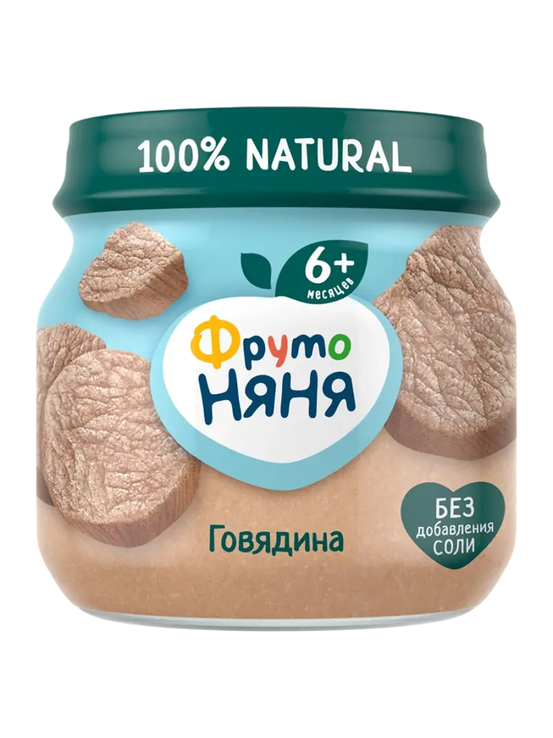 Пюре детское ФрутоНяня говядина 6+ мес