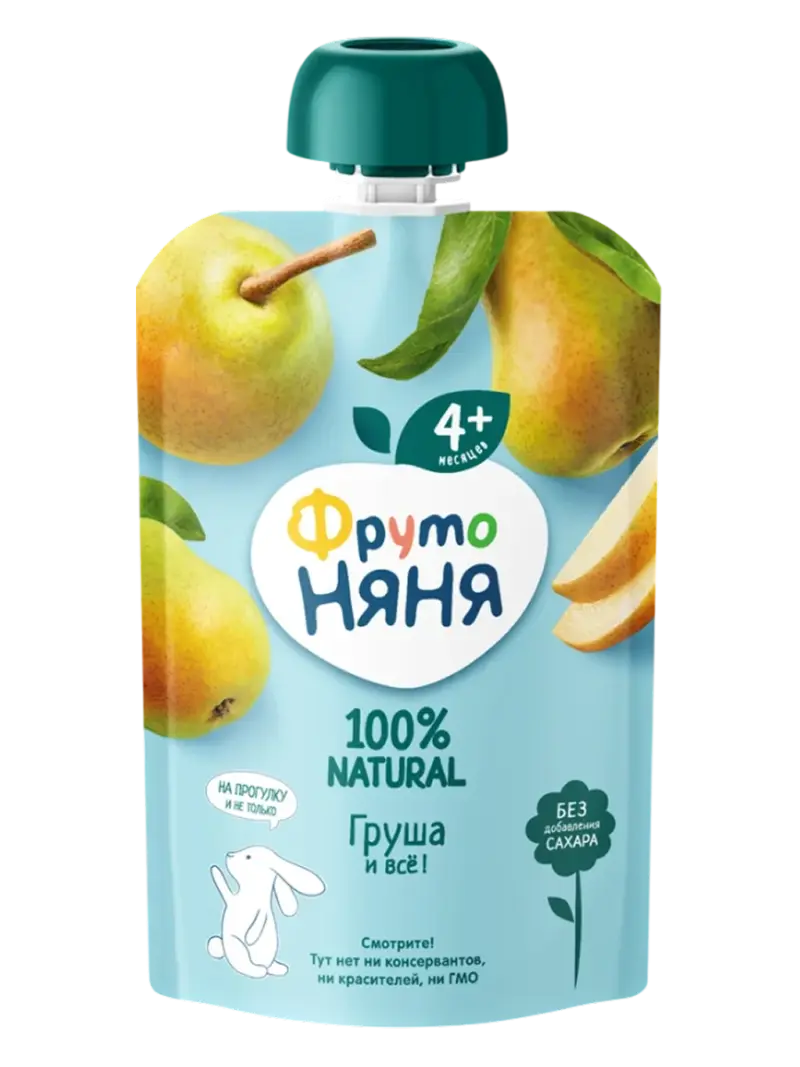 Пюре детское ФрутоНяня груша 4+ мес