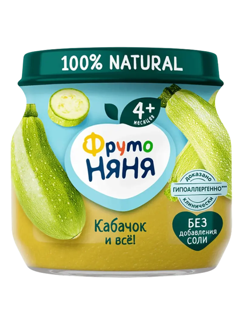 Пюре детское ФрутоНяня кабачок 4+ мес