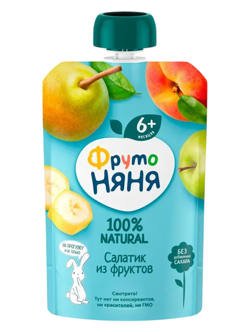 Пюре детское ФрутоНяня фруктовый салатик 6+ мес
